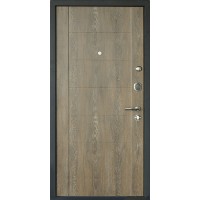 Утепленная входная дверь Титан Мск Тop M-28, Серый металлик / DEFORM дуб шале натуральный