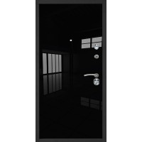 Утепленная входная дверь Титан Мск Top Staller Лика муар черный / Черный люкс