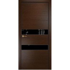 Каталог,Дверь Оникс Лайн, Lacobel RAL 9005, Венге