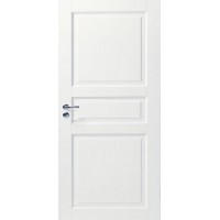 Дверь филенчатая Иоганна, массив сосны, 3-х филенчатая, белая, Россия