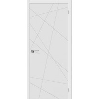 Дверь межкомнатная Граффити-5 ПГ эмаль, цвет белый Whitey