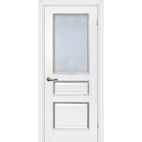 Дверь Мариам Мурано-2 ДО, Белый патина серебро