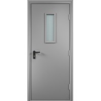 Противопожарная дверь ГОСТ Р 53307-2009, Ei 60 мин./32 dB, остекленная, серый