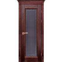 Белорусская дверь Аристократ 5 ПВДО, махагон, массив дуба