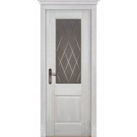 Белорусская дверь, Классик 2 ПВДО, белая эмаль, массив дуба