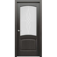 Межкомнатная шпонированная дверь Классик 104 ПО, Венге