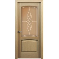 Межкомнатная шпонированная дверь Классик 104 ПО, Дуб