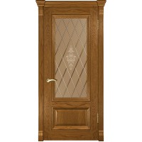Ульяновские двери Люксор Фараон-1 ДО с багетом, Дуб золотистый