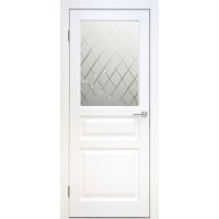 Ульяновские двери Престиж 3 с багетом ДО, Белая эмаль
