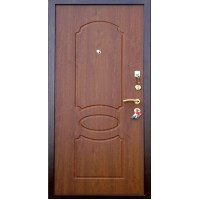 Входная металлическая дверь, К-7, Антик медный / Орех