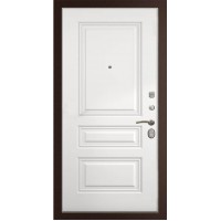 Входная металлическая дверь, Премьер Трио Грейс, Антик медь / Эмаль белая