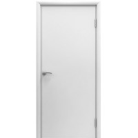 Дверь пластиковая влагостойкая модель гладкая, композитный ПВХ, цвет белый