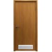 Дверь пластиковая влагостойкая с вентиляционной решеткой, композитный ПВХ, цвет миланский орех