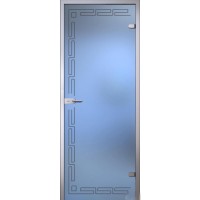 Стеклянная дверь София с матовым бесцветным стеклом с гравировкой