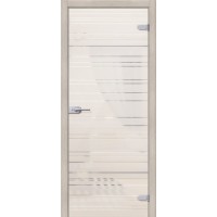 Стеклянная межкомнатная дверь Грация, Белое Сатинато