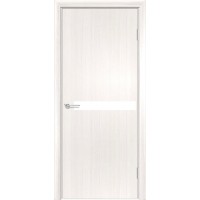 Дверь межкомнатная G-2, ПВХ премиум, лакобель белый, лиственница беленая