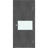Дверь межкомнатная Q-гладкая, экошпон с алюминиевой кромкой, беленый дуб