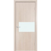 Дверь межкомнатная Q-гладкая, экошпон с алюминиевой кромкой, беленый дуб