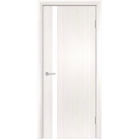 Дверь межкомнатная G-7, ПВХ премиум, лакобель белый, лиственница беленая