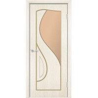 Дверь шпонированная Премьера ДО бронза, беленый дуб