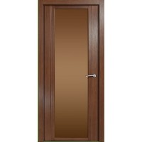 Ульяновская дверь Qdo, стекло X, триплекс бронза, Дуб палисандр