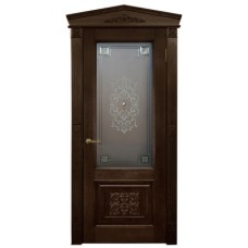 Каталог,Дверь межкомнатная БД Империал-6 ПО с резьбой, орех, массив дуба