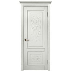 Каталог,Дверь межкомнатная БД Империал-9 ПГ с резьбой, беленый дуб, массив дуба