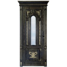 Каталог,Дверь межкомнатная БД Империал-10 ПО с резьбой, венге патина золото, массив дуба