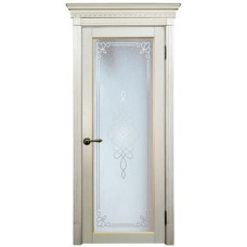 Каталог,Дверь межкомнатная БД Империал-11 ПО, белый с золотом, массив дуба