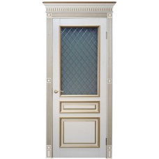 Каталог,Дверь межкомнатная БД Империал-16 ПО, айсберг патина золото, массив дуба