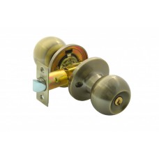 Фурнитура,Ручка-защелка для межкомнатной двери 67-01 Ключ/ фиксатор, античная бронза