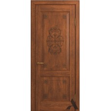 Каталог,Дверь из массива дуба VIPORTE, Флоренция Декор ДГ, Коньяк