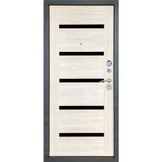 Каталог,Входная уличная металлическая дверь Тринити-Луиджи, Черный муар металлик/ Экодуб