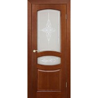 Межкомнатная дверь Виктория ДО, массив сосны, мореный ирокко