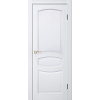Межкомнатная дверь Виктория ДГ, массив сосны, эмаль белый жемчуг