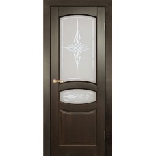 Межкомнатные двери,Межкомнатная дверь Виктория ДО, массив сосны, орех