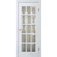 Межкомнатная дверь Прима ДО, массив сосны, эмаль белый жемчуг