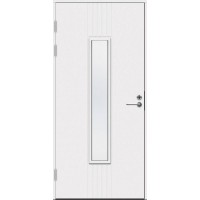 Утепленная финская входная дверь F2050 W28 Белая