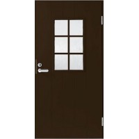Утепленная финская входная дверь B0015 коричневая