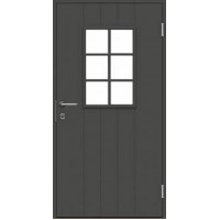 Утепленная финская входная дверь B0015 темно-серая