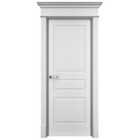 Дверь межкомнатная, Прима-3 ДГ, Белая эмаль