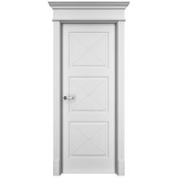 Дверь межкомнатная, Прима-33 ДГ, Белая эмаль