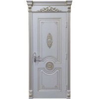 Дверь межкомнатная классическая, Олимп ПГ, Эмаль RAL9010 патина янтарь