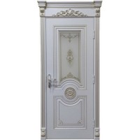 Дверь межкомнатная классическая, Олимп ПО, Эмаль RAL9010 патина янтарь