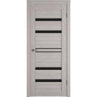 Межкомнатная дверь экошпон Atum Pro 26 Black Gloss, Stone Oak