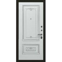 Входная металлическая дверь, Премьер, Медный антик/ Аккорд Белая эмаль патина серебро