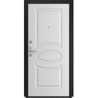 Дверь Титан Мск - Lux-3 B, Cеребрянный антик/ Эмаль 16 мм. панель L-1, белый