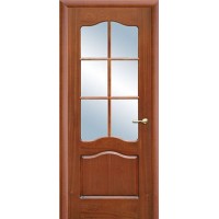 Ярославские двери Модель 782 ПО решетка стекло 1, красное дерево (светлый)