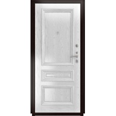 Каталог,Дверь Титан Мск - Lux-3 B, Cеребрянный антик/ Панель шпонированная Фараон-2, дуб белая эмаль