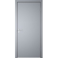 Серая гладкая дверь с четвертью, окрашенное, с врезкой под замок 2018, серый цвет